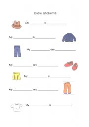 English worksheet: clothes