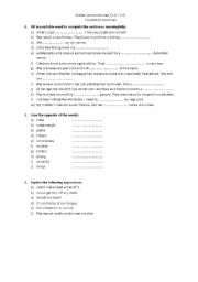 English worksheet: Vocabulary: Personality