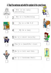 English worksheet: adjectives  worksheet for young learners