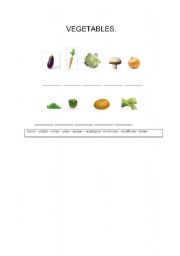 English worksheet: VEGETABLES.