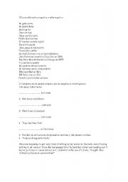 English worksheet: tenses