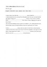 English worksheet: Lunar and solar eclipse