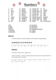 English worksheet: Numbers