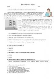 English Worksheet: Anorexia