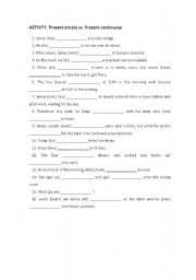 English Worksheet: Present Simple and Continuous.doc