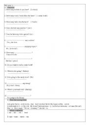 English worksheet: how many