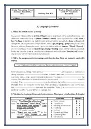 English Worksheet: A Test