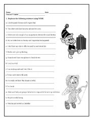 English Worksheet: Wish