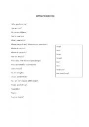 English Worksheet: Usefull Phrases: Getting to Know You