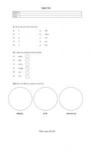 English worksheet: English Test