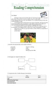 English Worksheet: Reading Comprehension 