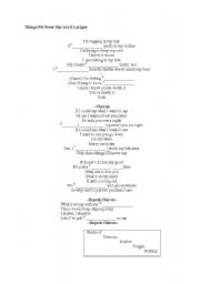 English Worksheet: present continuous tense song