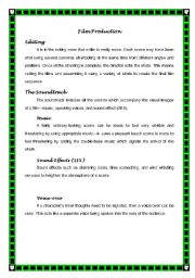 English worksheet: Vocabulary for Film Production