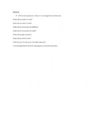 English Worksheet: Speaking