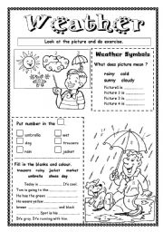 English Worksheet: Weather