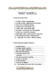 English Worksheet: PAST SIMPLE