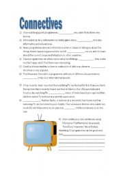 English Worksheet: Connectives