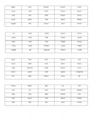 English Worksheet: Lets play Bingo with verbs