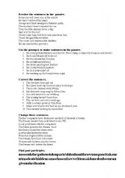 English Worksheet: Passive voice