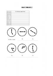 English Worksheet: What Time Is It ?
