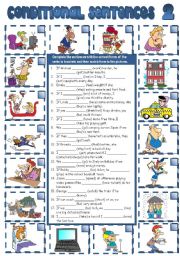 CONDITIONAL SENTENCES - type 2 (B&W + KEY included)