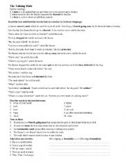 English worksheet: THE TALKING MULE