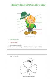 English Worksheet: St Patricks leprechaun body and clothes