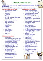 Writing practice for TOEFL/IELTS exams. Useful expressions and vocabulary. Part IX.