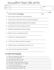 English Worksheet: conditionals (I, II) and Active/Passive  Voice