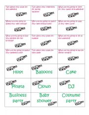 English Worksheet: Spin the bottle fun game cards