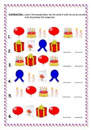 English Worksheet: birthday-sequency