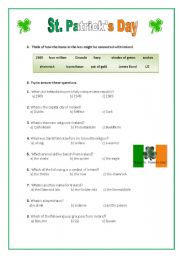 English Worksheet: St. Patricks Day 