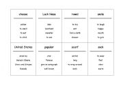 English Worksheet: taboo cards