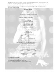 English Worksheet: Madonna Hung Up