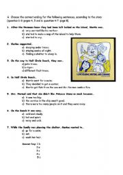 English worksheet: Fruit Tree Island quiz