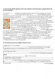 English Worksheet: Fruit Tree Island cloze exercise + asking and answering questions exercise