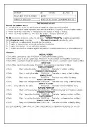 English Worksheet: PASSIVE VOICE