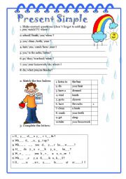 English Worksheet: Present Simple