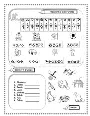 English Worksheet: ABC  Vocabulary