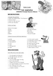 English Worksheet: Simpsons Episode: Principal Seymour Skinner