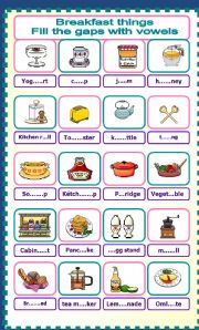 English Worksheet: BREAKFAST 