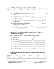 English worksheet: going to form and simple past exercises 