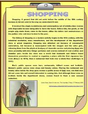 English Worksheet: SHOPPING - HOW IT STARTED?