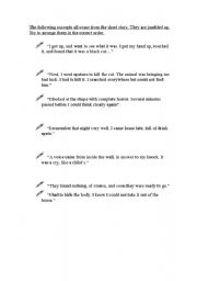 English Worksheet: The Black Cat by Edgar Allan Poe