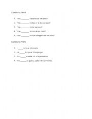 English worksheet: Quick Sheet for Expressing Wants/Needs