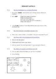 English worksheet: Australia Webquest