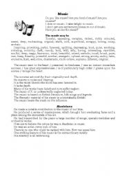 English Worksheet: Music