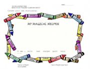 English worksheet: create your own stationery classroom objects