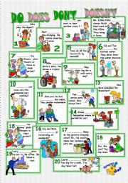 English Worksheet: DO - DOES - DON�T - DOESN�T