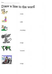 English Worksheet: Begin M sound